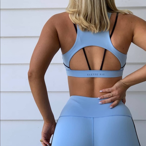 elette Pants & Jumpsuits Elette Fit Baby Blue Workout Set Legging